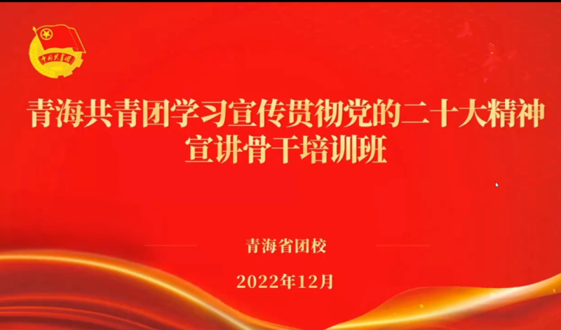 用青年化视角 宣传党的二十大精神 &mdash;&mdash;省williamhill官网团委组织团员青年干部参加团省委举办的学习宣传贯彻党的二十大精神宣讲骨干培训班